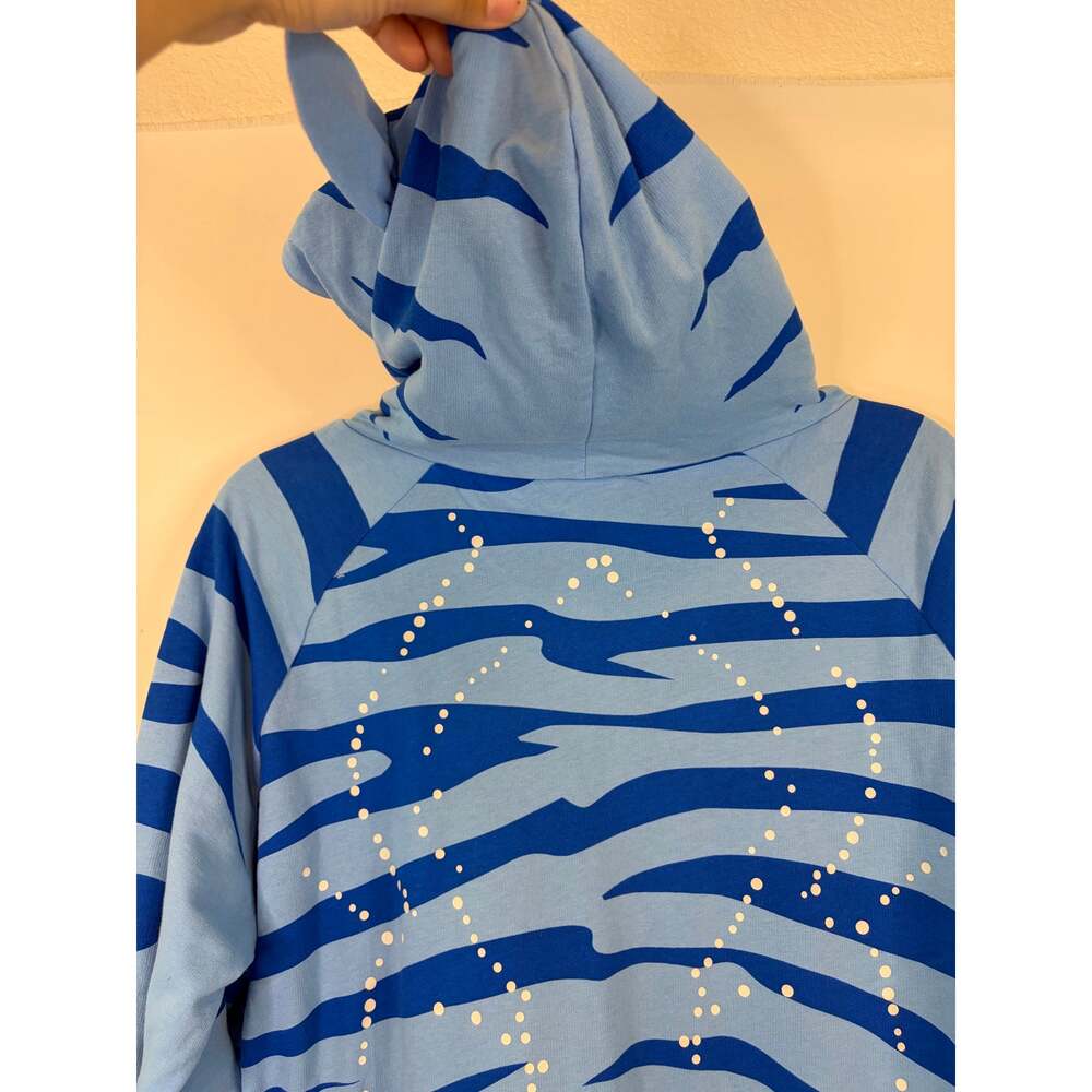 RARE AVATAR Fire & Ash Movie REVERSIBLE Promo Na’vi Hoodie Ears Disney L - Picture 6 of 9
